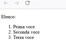 elenco ordinato